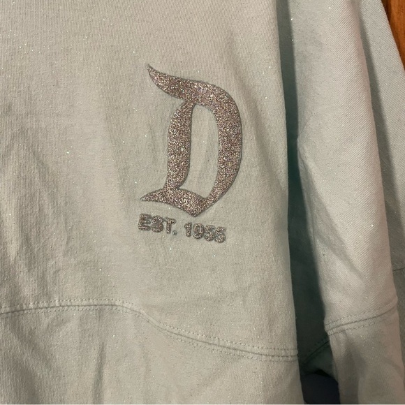 Disneyland Rare Spirit Jersey Arendelle Aqua Silver Sparkle Frozen - Picture 5 of 8